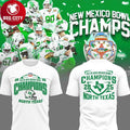 North Texas Mean Green 2025 New Mexico Bowl Champs Celebrate Two Sided Shirt