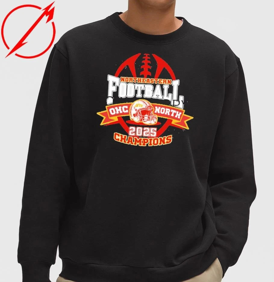 Northeastern Football 2025 OHC North Champions T-Shirt