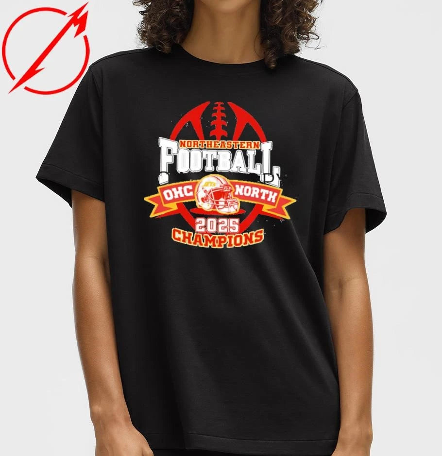 Northeastern Football 2025 OHC North Champions T-Shirt