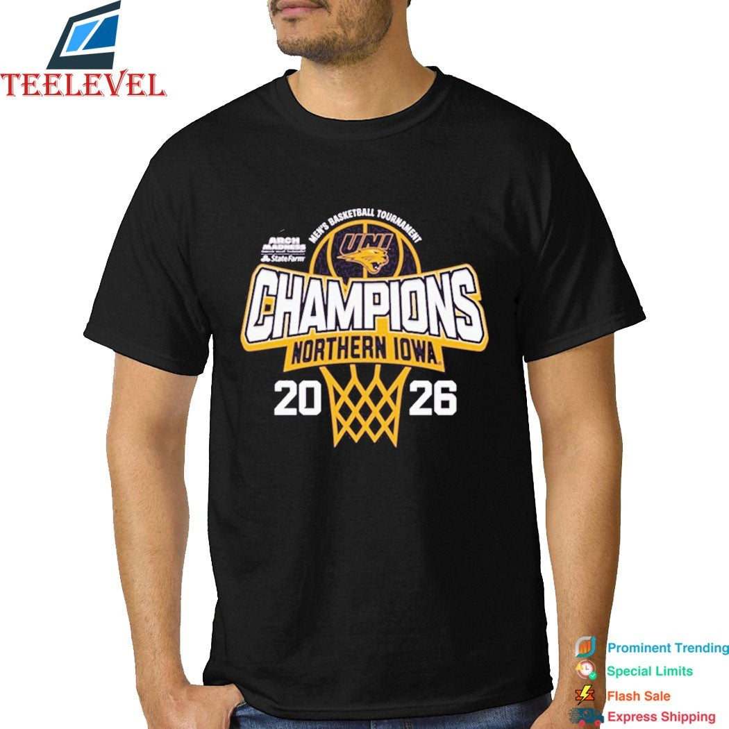Northern Iowa Panthers 2026 MVC Men’s Basketball Tournament Champions T-shirts
