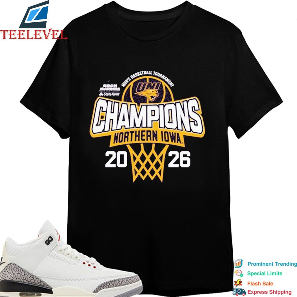 Northern Iowa Panthers 2026 MVC Men’s Basketball Tournament Champions T-shirts