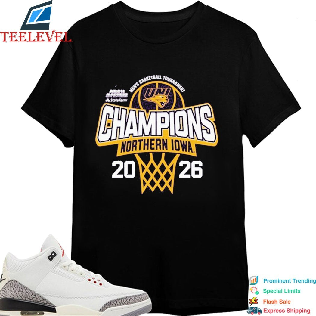 Northern Iowa Panthers 2026 MVC Men’s Basketball Tournament Champions T-shirts