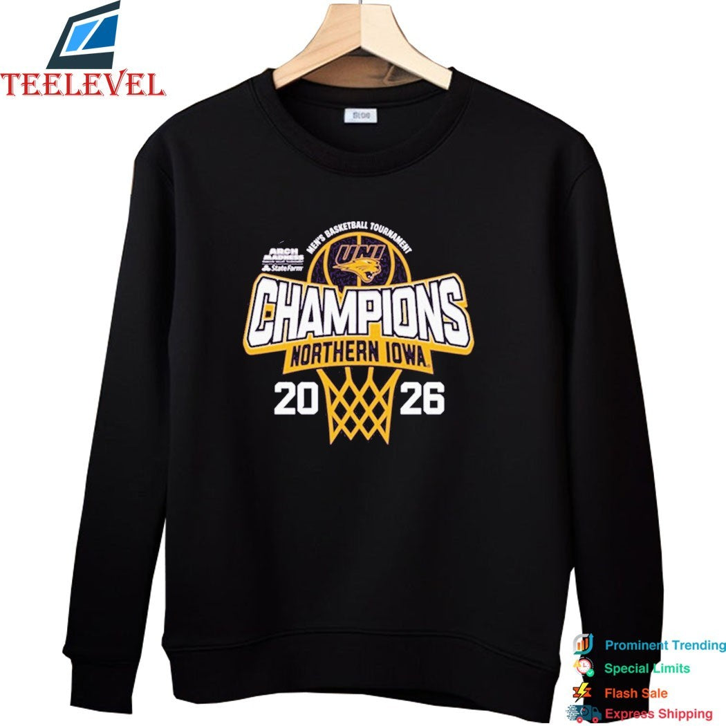 Northern Iowa Panthers 2026 MVC Men’s Basketball Tournament Champions T-shirts