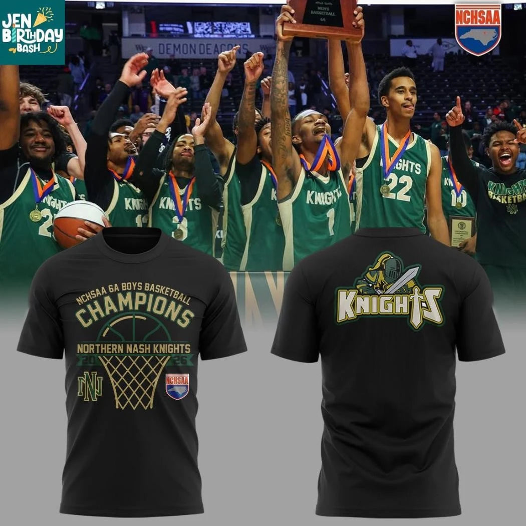 Northern Nash Knights 6A Boys Basketball Champions 2026 Shirt