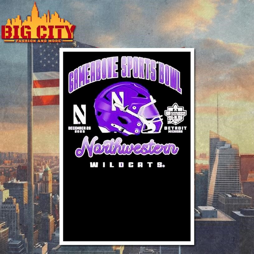 Northwestern Football 2025 Gameabove Sports Bowl Wildcats Shirt