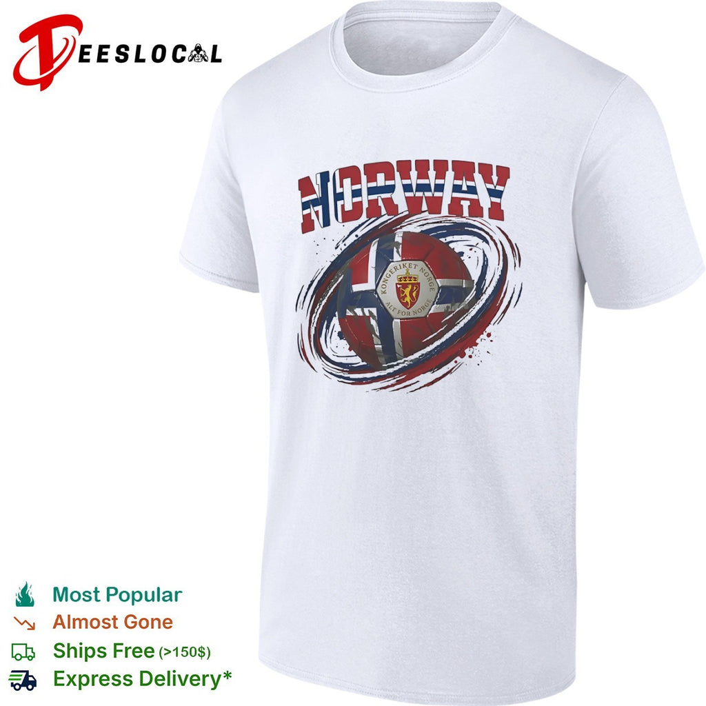 Norway flag soccer ball shirt