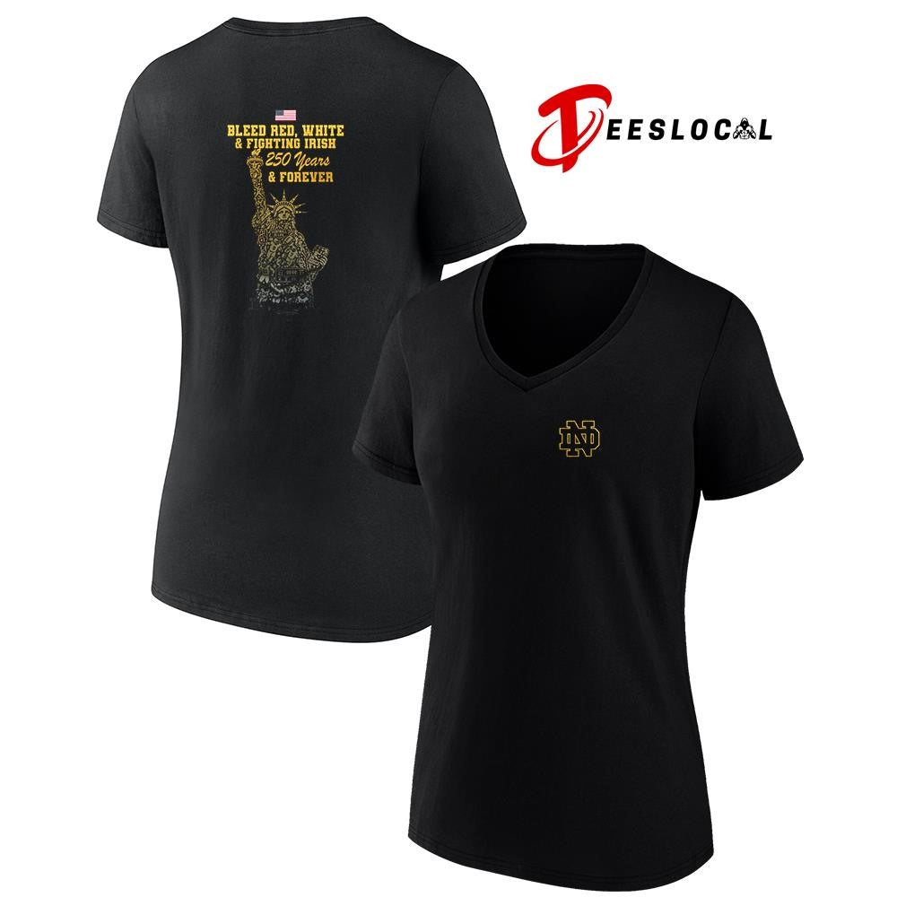 Notre Dame Fighting Irish NCAA Independance Day 250 years and forever Statue of Liberty shirt