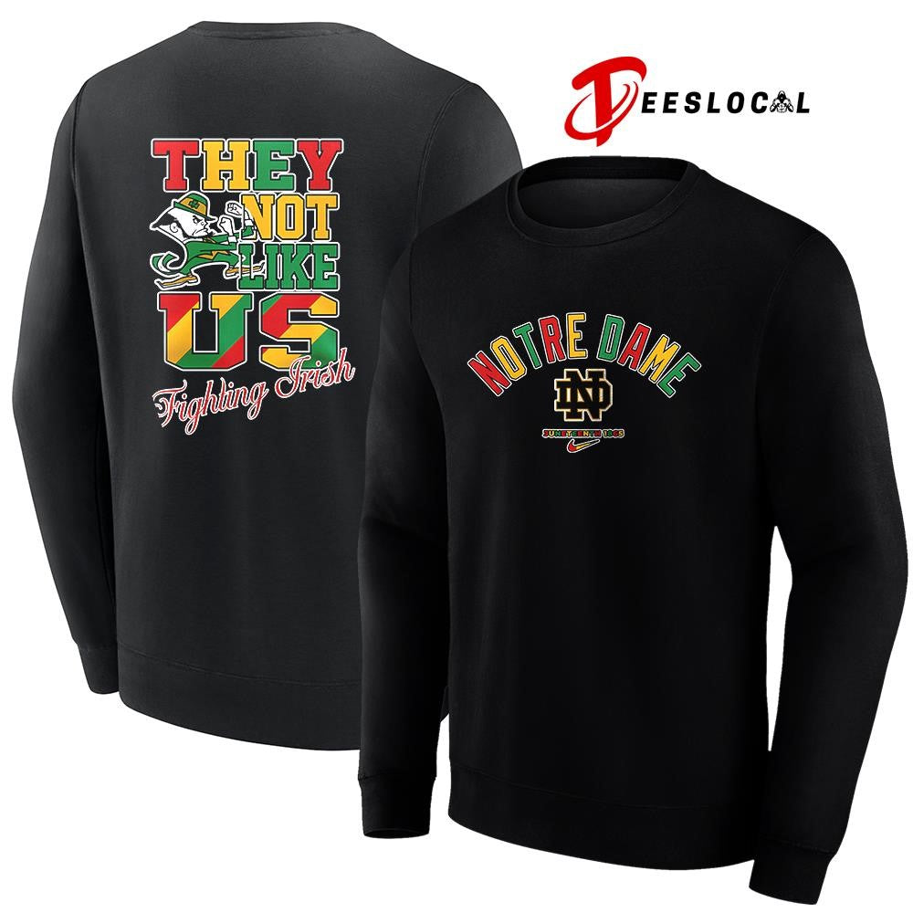 Notre Dame Fighting Irish x Juneteenth they not like us shirt