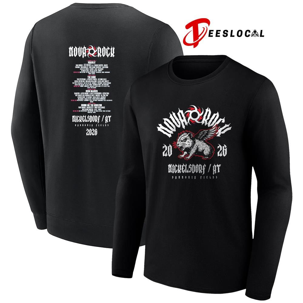 Nova Rock Pannonia Fields Hammy lineup graphic shirt