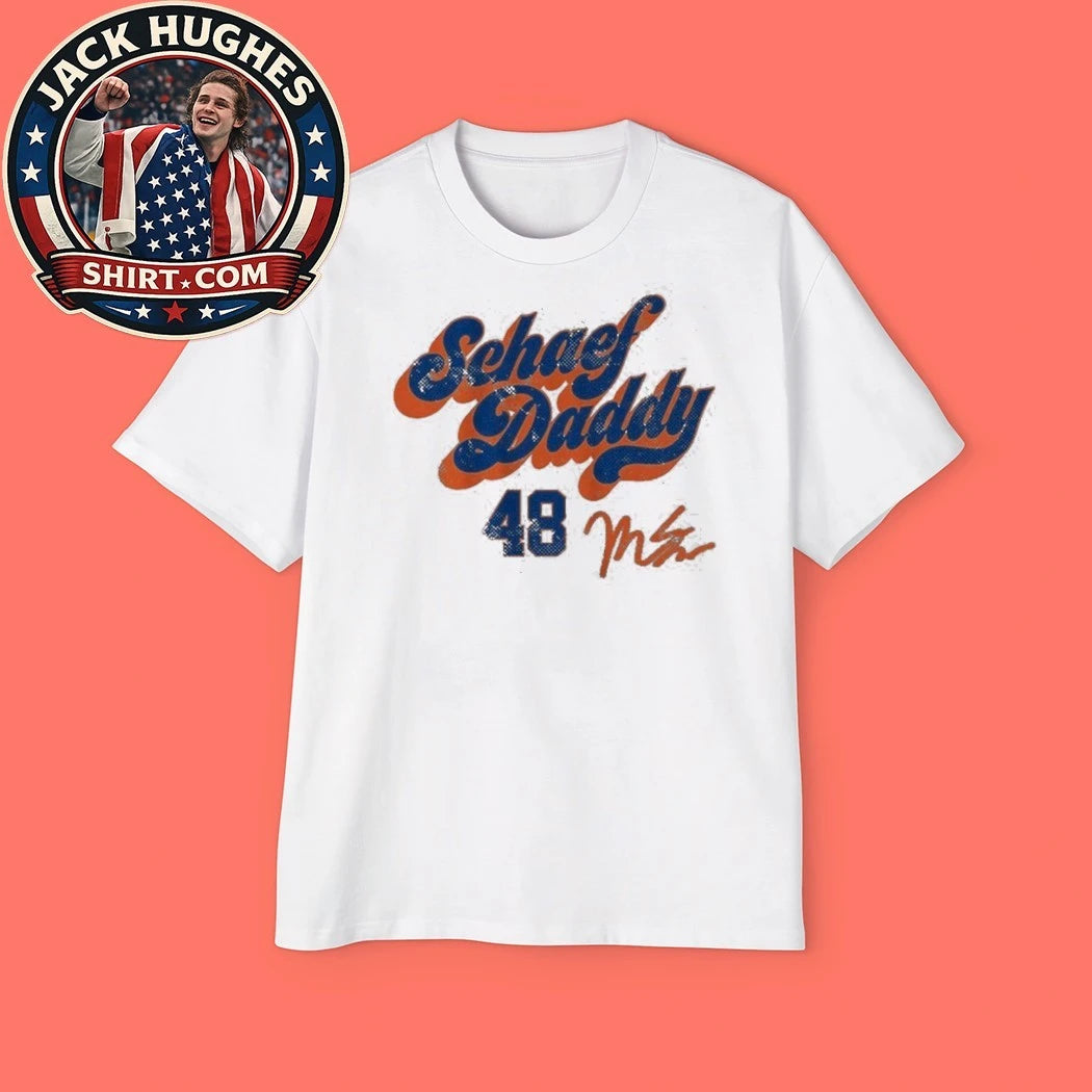 Number 48 Matthew Schaefer Schaef Daddy Signature And Logo Graphic T-Shirt