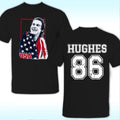 Number 86 Jack Hughes USA Hockey Patriotic Hockey Fan Two Sided Shirt