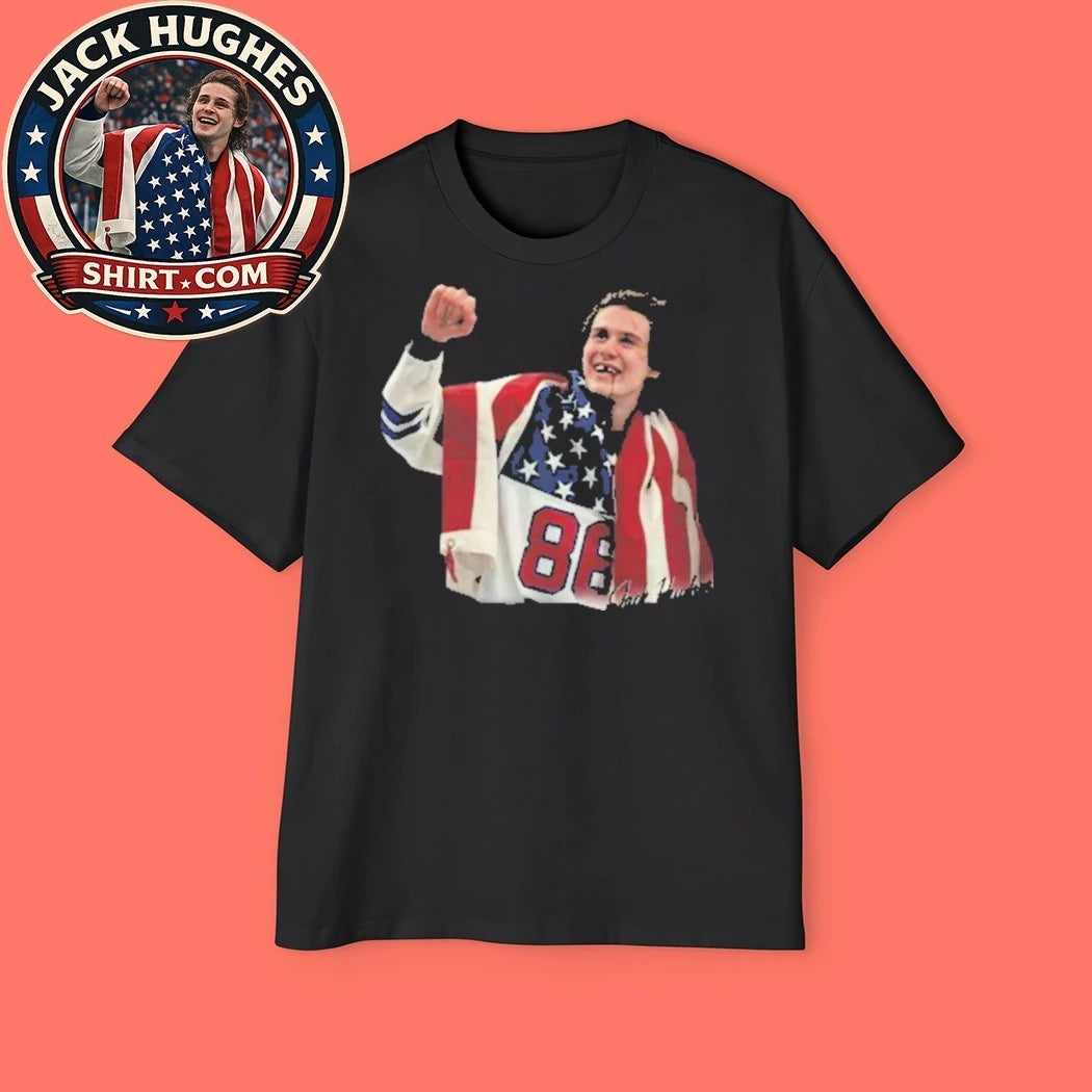 Number 86 Jack Hughes USA T-Shirt