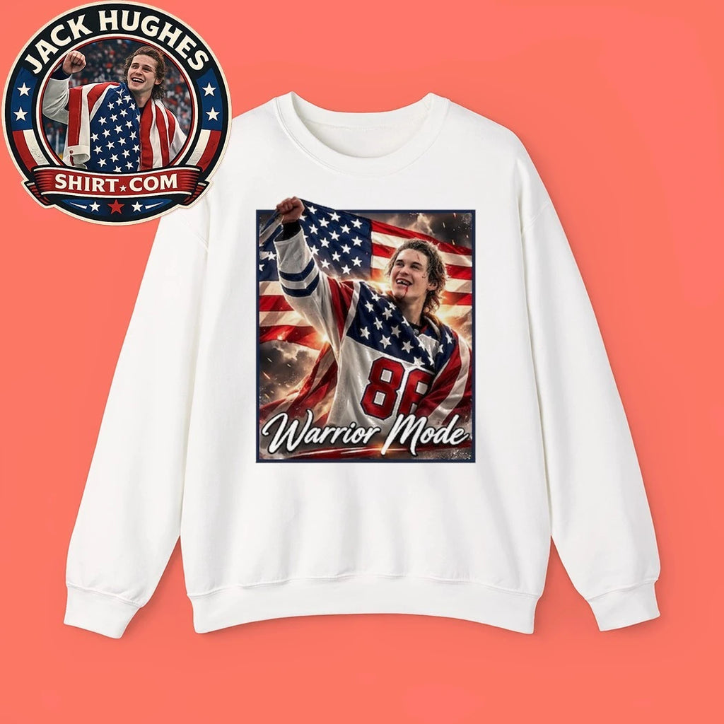 Number 86 Jack Hughes Usa Gold Hockey Tee Shirt