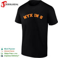 Nyx in 5 New York Knicks NBA parody shirt