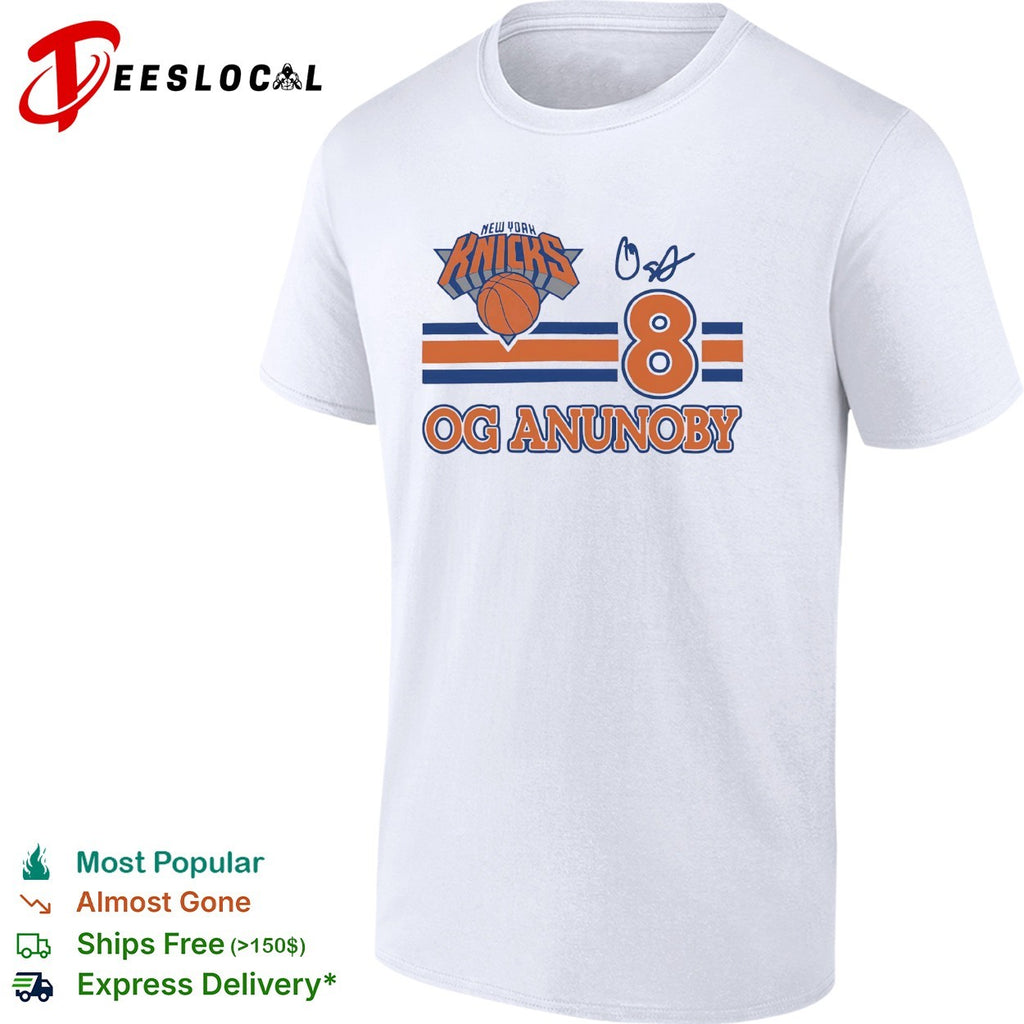 OG Anunoby 8 New York Knicks jersey player signature shirt