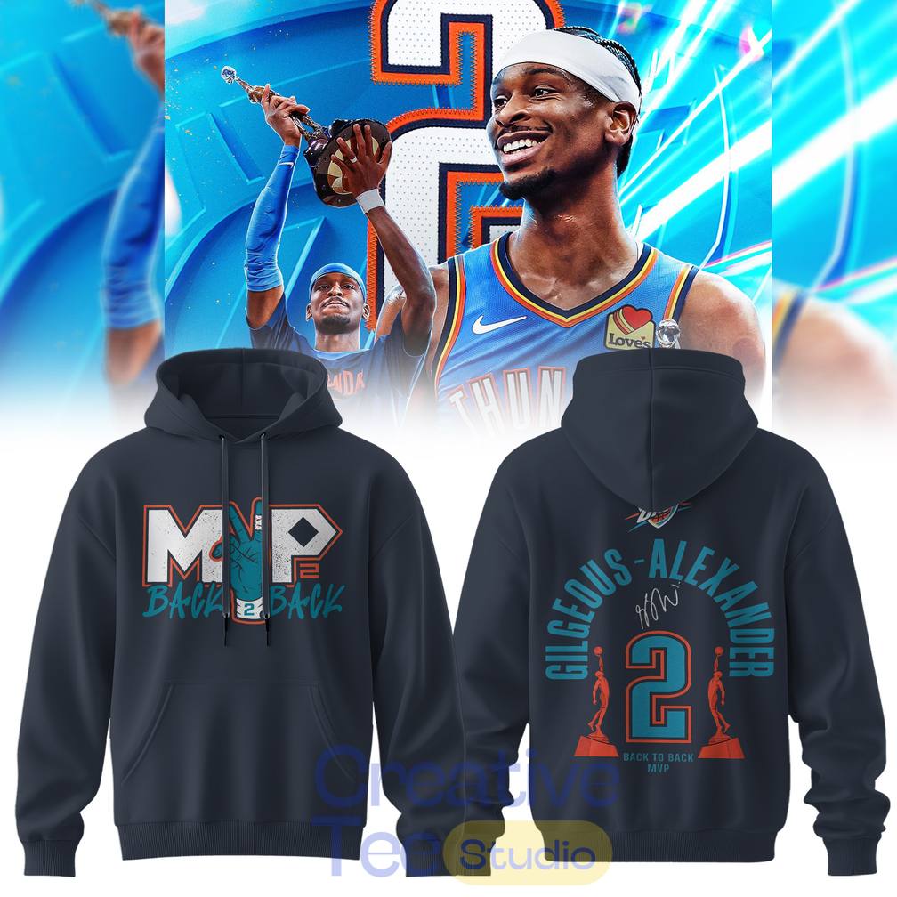 OKC Thunder 2026 MVP Back 2 Back Signature Tee Hoodie