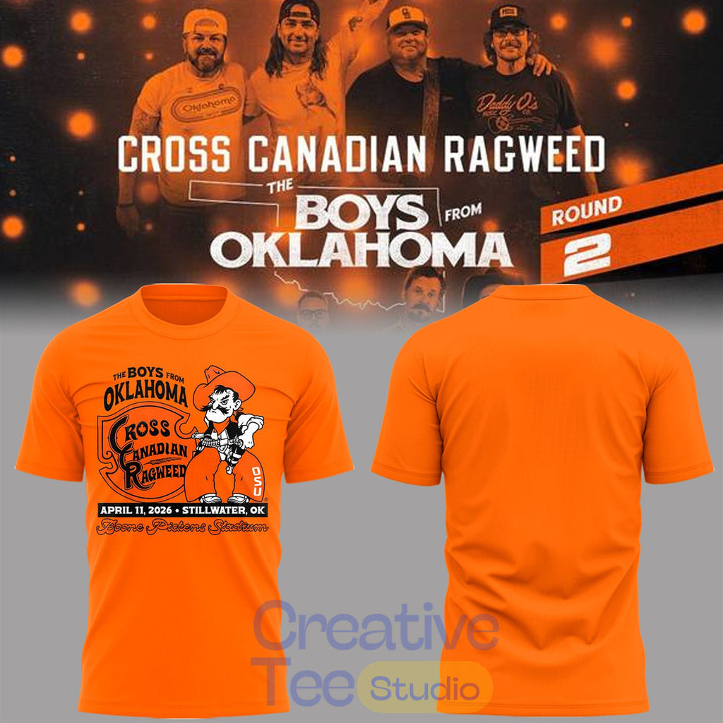 OSU Cowboys Cross Canadian Ragweed The Boys From Oklahoma 2026 T-Shirt