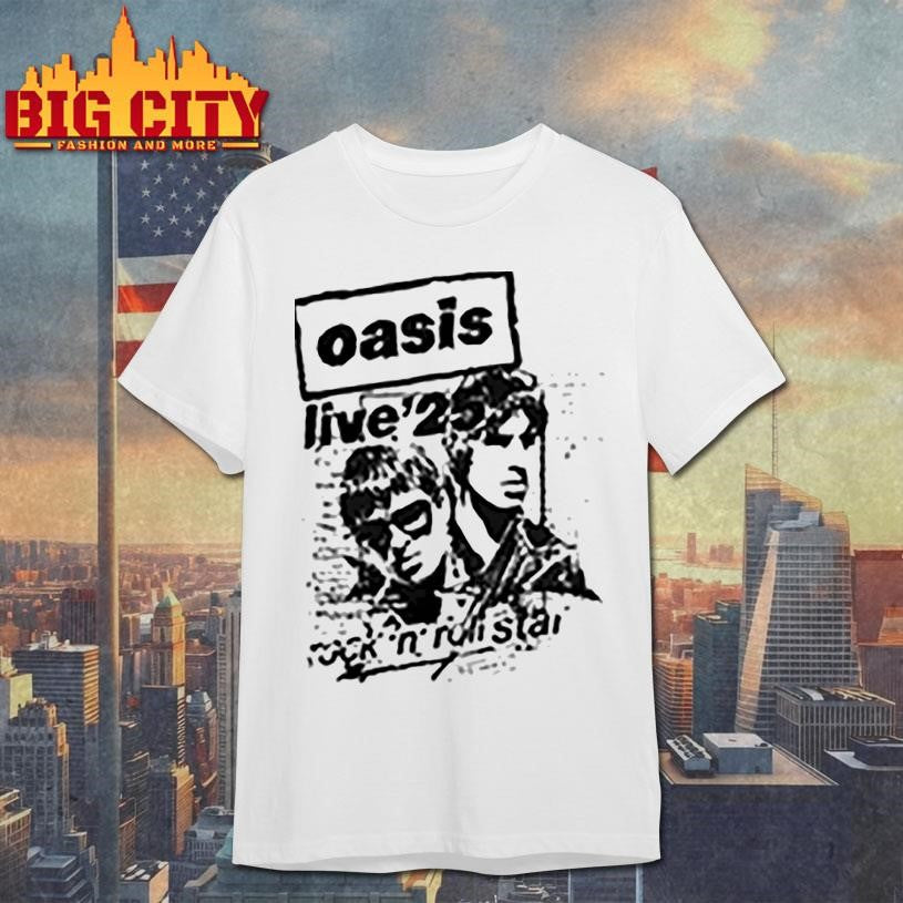 Oasis Live 25 La Rose Bowl Stadium Shirt