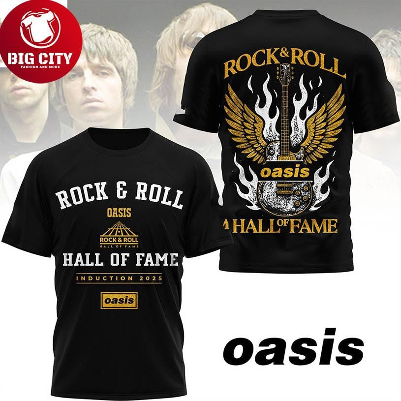 Oasis Rock And Roll Hall Of Fame Induction 2025 Two Sided Shirt
