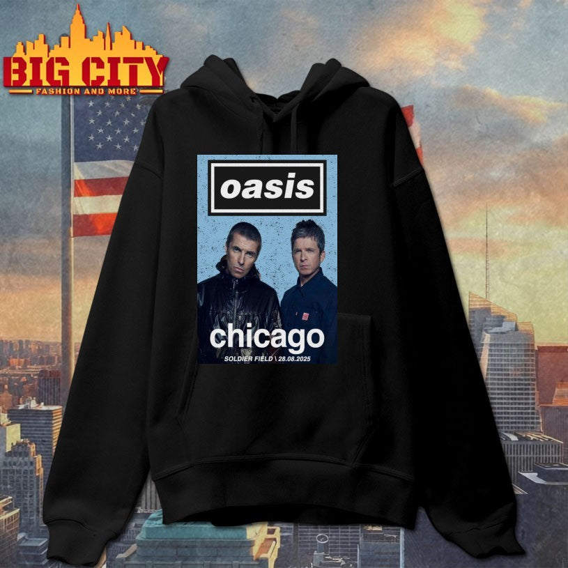 Oasis Show Chicago, IL at Soldier Field 28 Aug 2025 Shirts