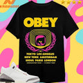 Obey Icon Eye Wreath Tokyo Los Angeles New York Amsterdam Seoul Paris London Worldwide Tour 74-520-1980 Shirts