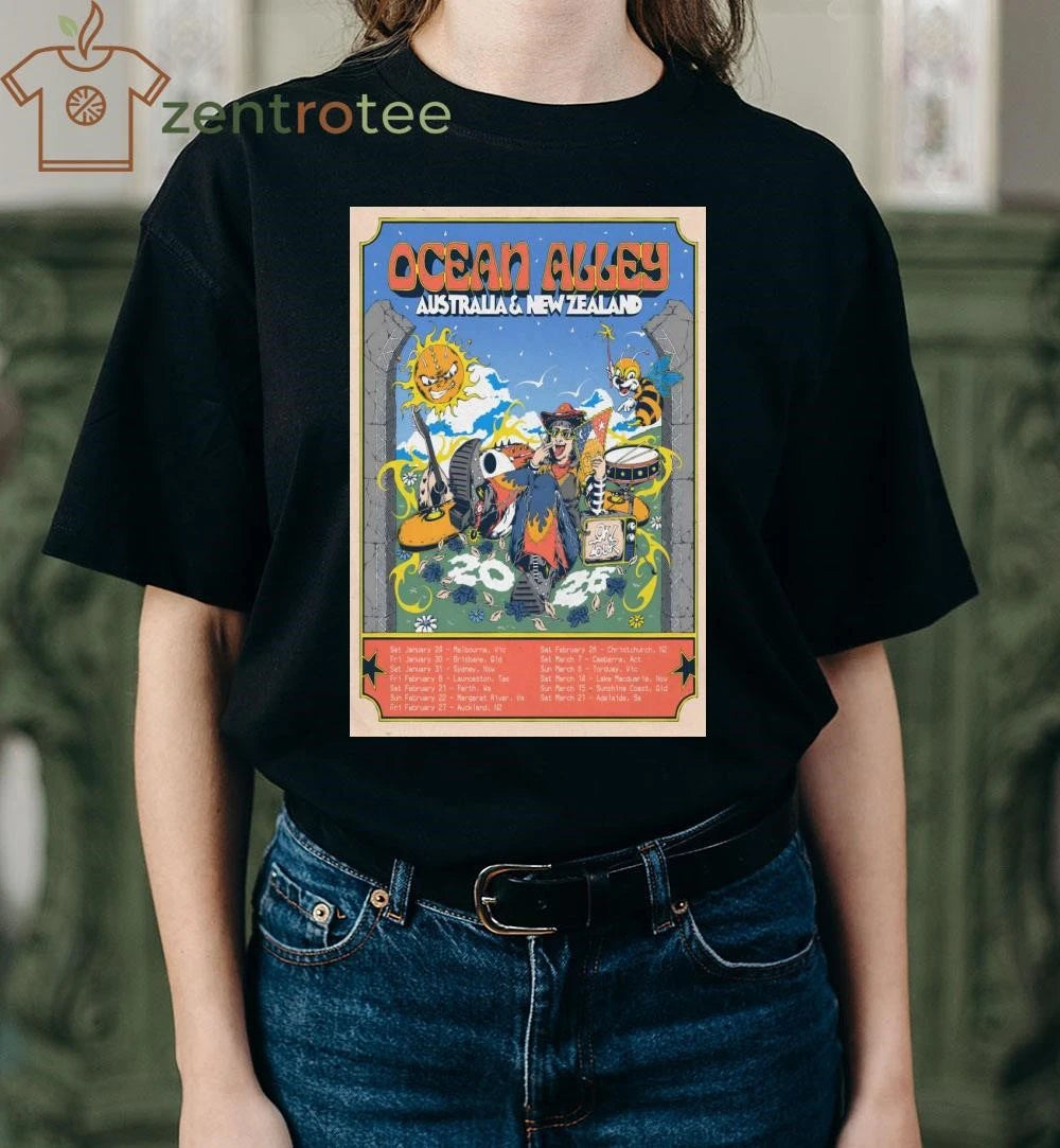 Ocean Alley 2026 Tour Australia And New Zealand tee
