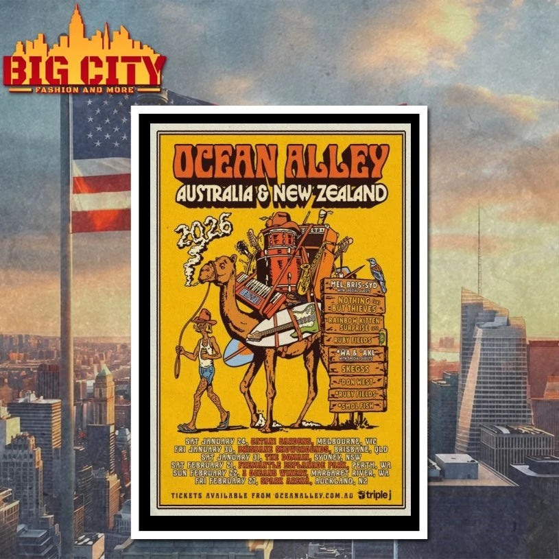 Ocean Alley Australia New Zealand Tour 2026 Poster Shirt