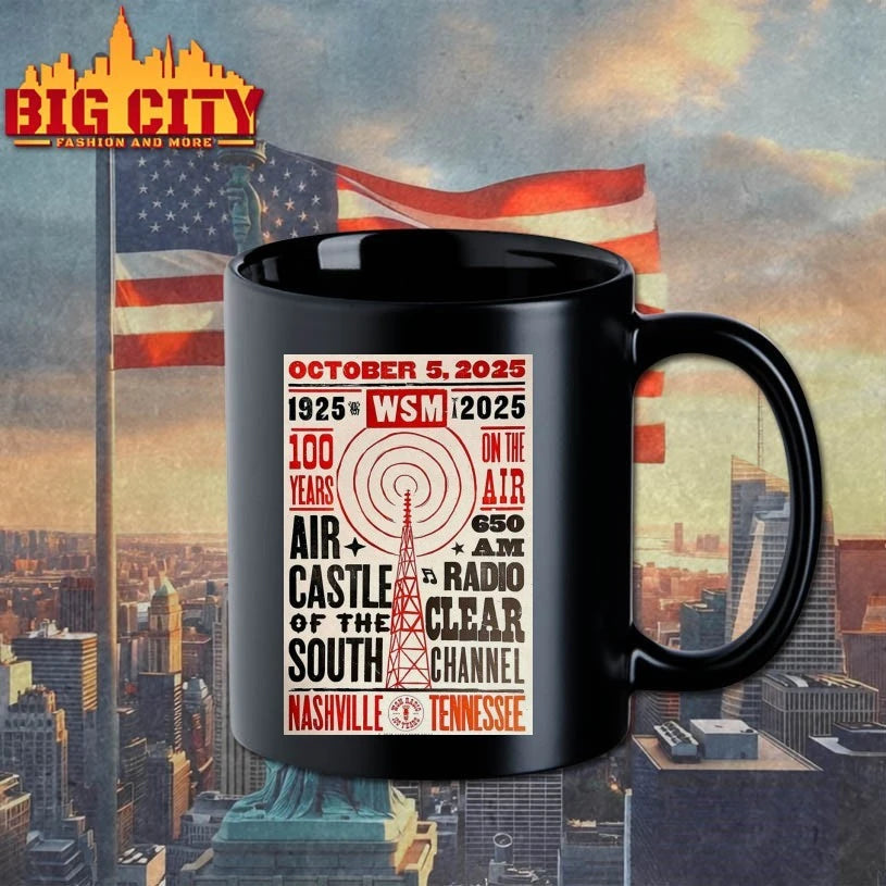 October 5, 2025 1925-2025 WSM TURN 100 Years On The Air Nashville, TN Poster Shirt