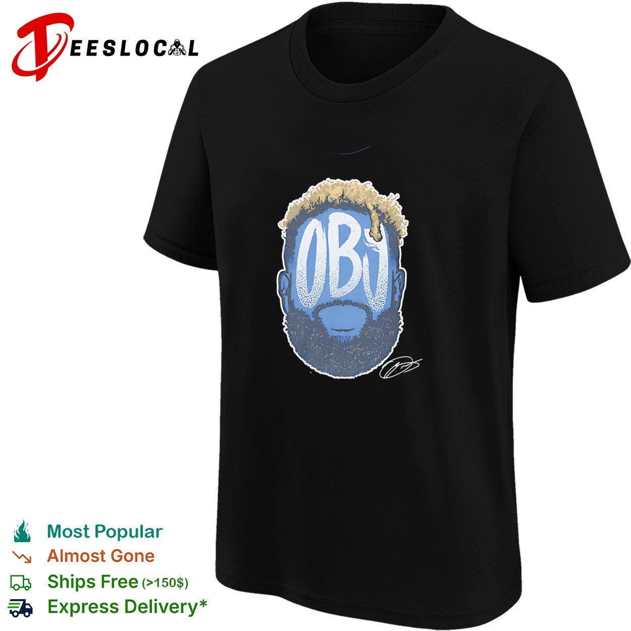 Odell Beckham Jr. New York Giants Player signature big head shirt