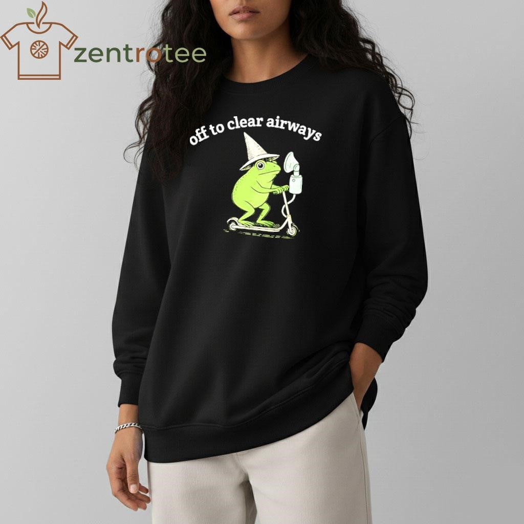 Off To Clear Airways frog shirt
