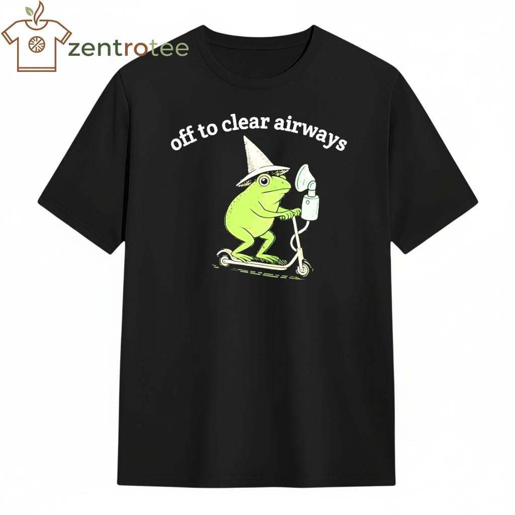 Off To Clear Airways frog shirt