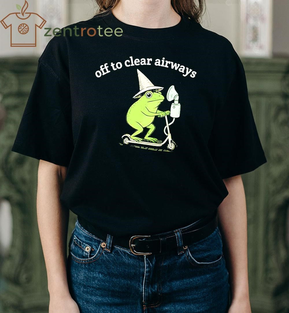 Off To Clear Airways frog shirt
