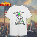 Off To The Parade Mardi Gras Frog On Scooter T-shirt
