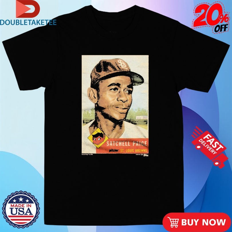 Official 1953 Topps Baseball Satchel Paige St Louis Browns Shirts