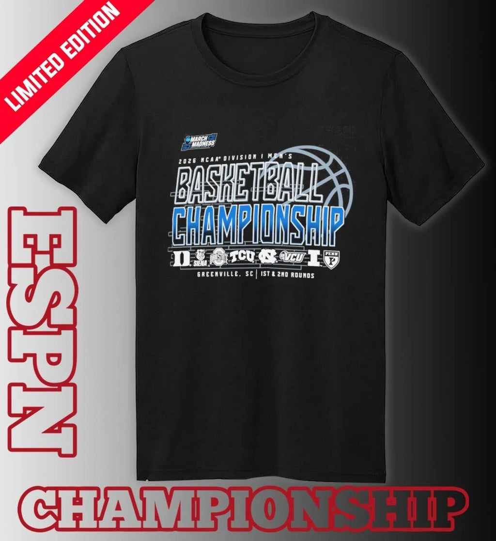 Official 1st, 2nd Rounds 2026 NCAA DI Men’s Basketball Championship – Greenville Shirt