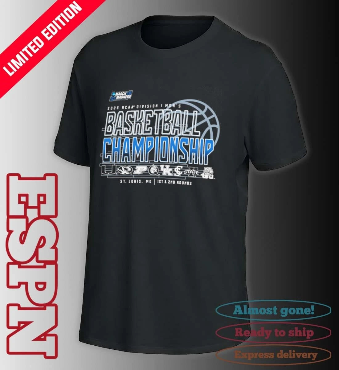 Official 1st, 2nd Rounds 2026 NCAA DI Men’s Basketball Championship – St. Louis, MO Shirt