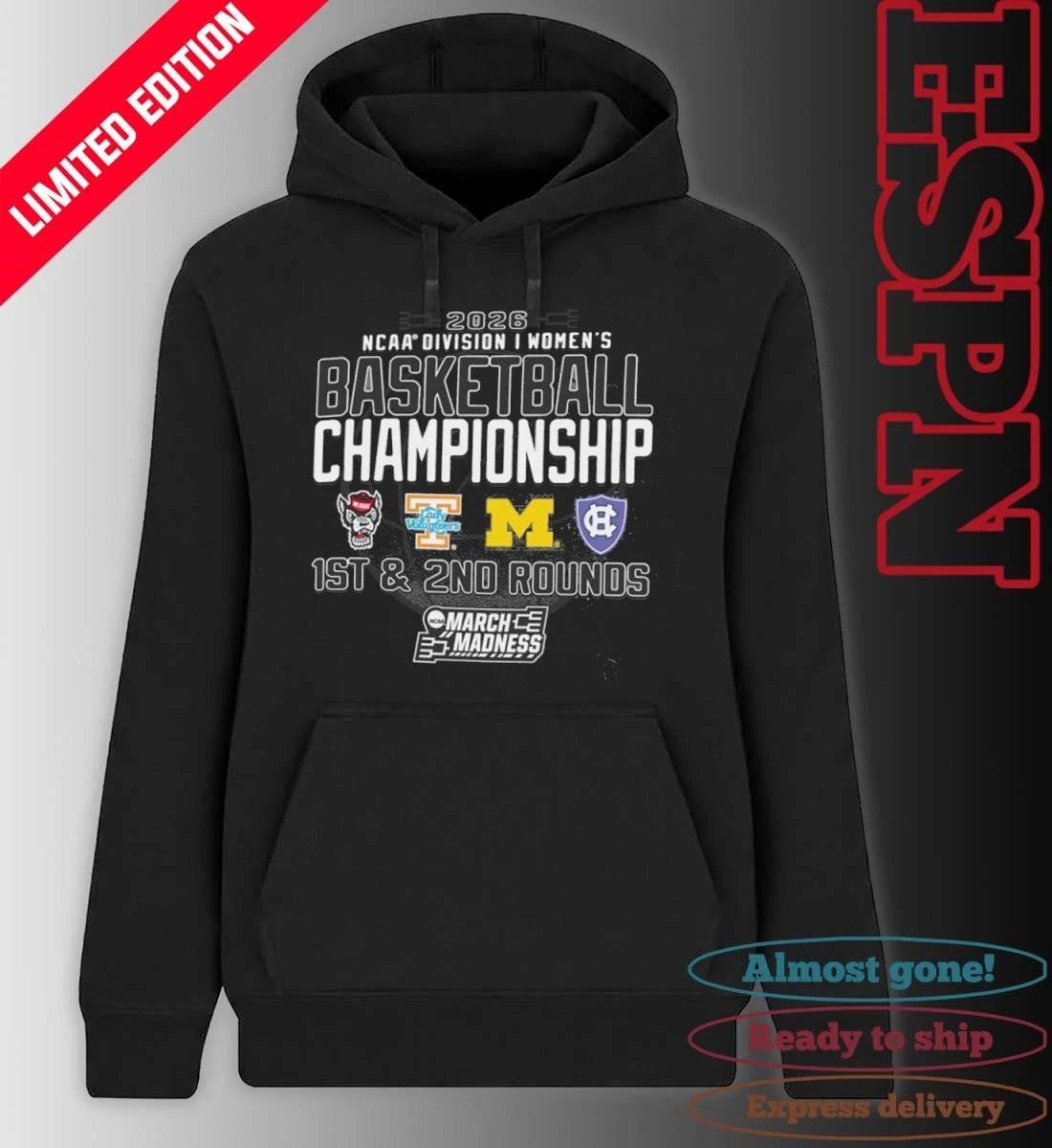 Official 1st, 2nd Rounds 2026 NCAA DI Women’s Basketball Championship – Ann Arbor, MI Shirt