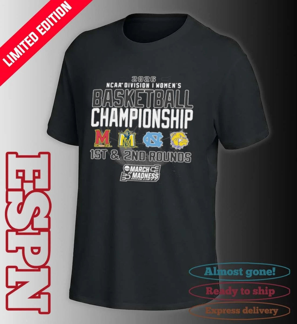 Official 1st, 2nd Rounds 2026 NCAA DI Women’s Basketball Championship – Chapel Hill, NC Shirt