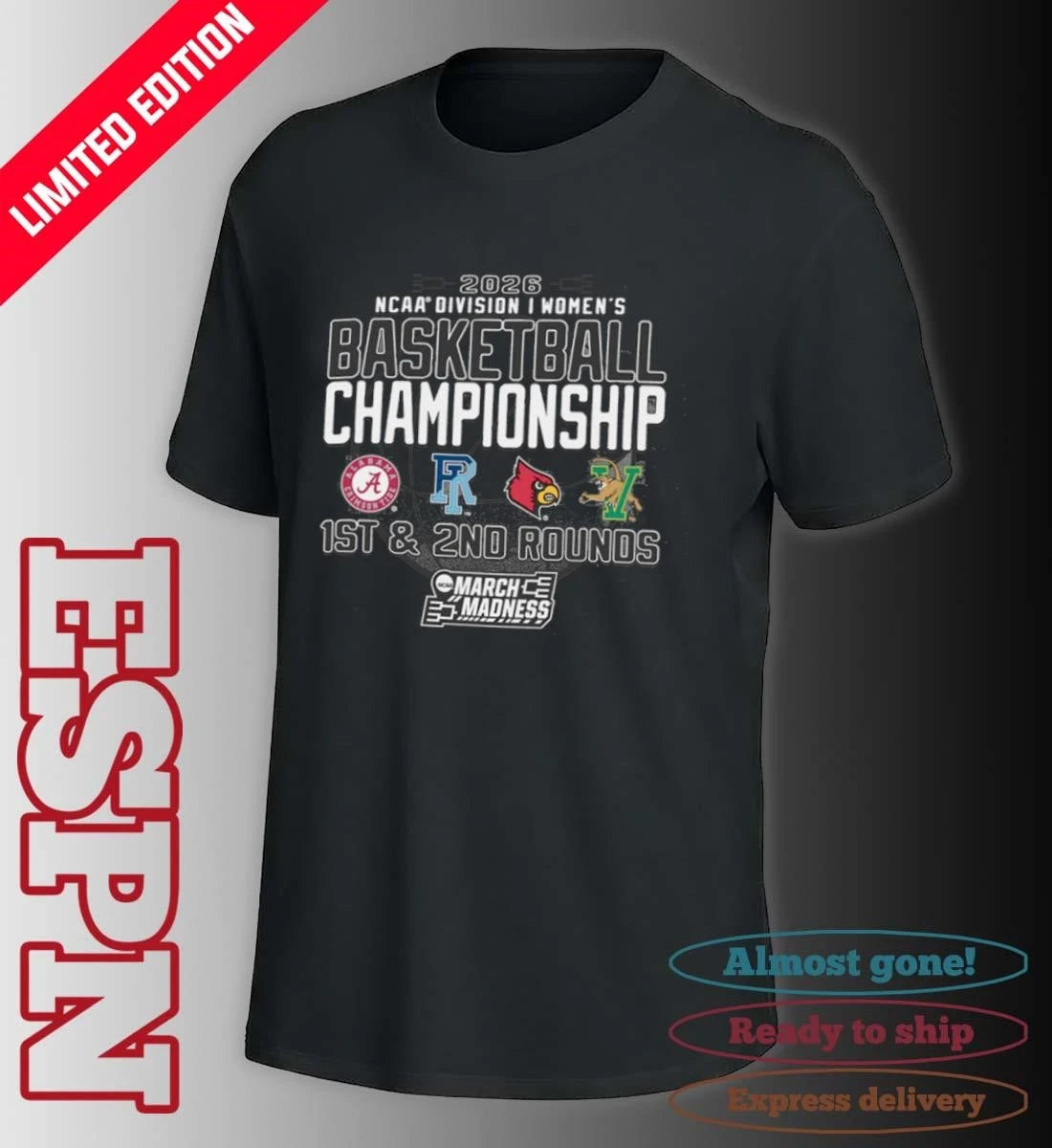 Official 1st, 2nd Rounds 2026 NCAA DI Women’s Basketball Championship – Louisville, KY Shirt