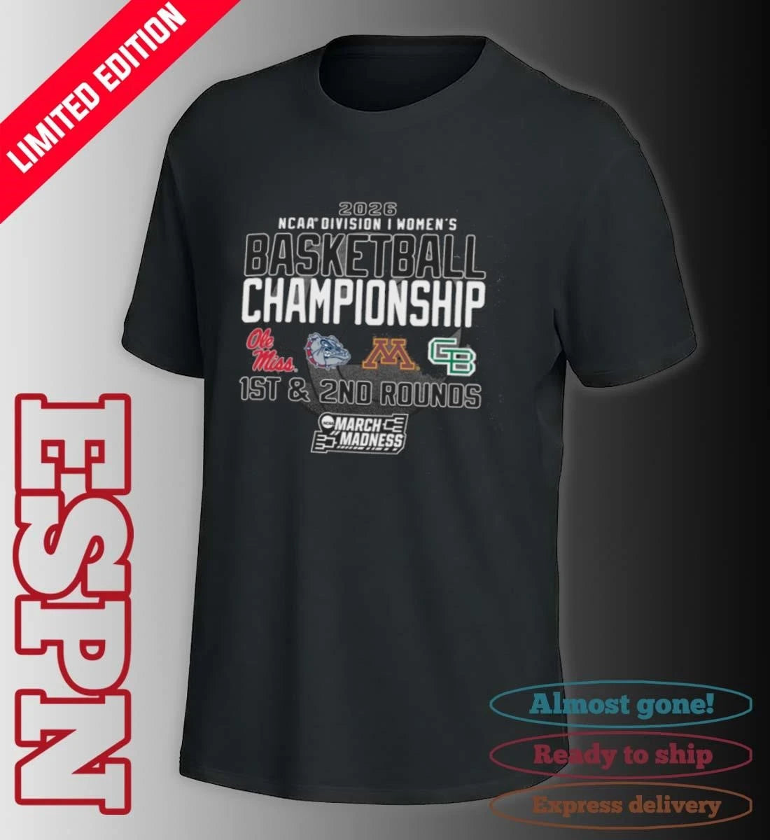 Official 1st, 2nd Rounds 2026 NCAA DI Women’s Basketball Championship – Minneapolis, MN Shirt