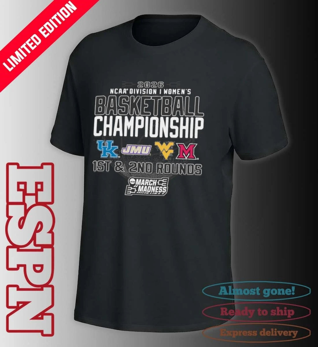 Official 1st, 2nd Rounds 2026 NCAA DI Women’s Basketball Championship – Morgantown, WV Shirt