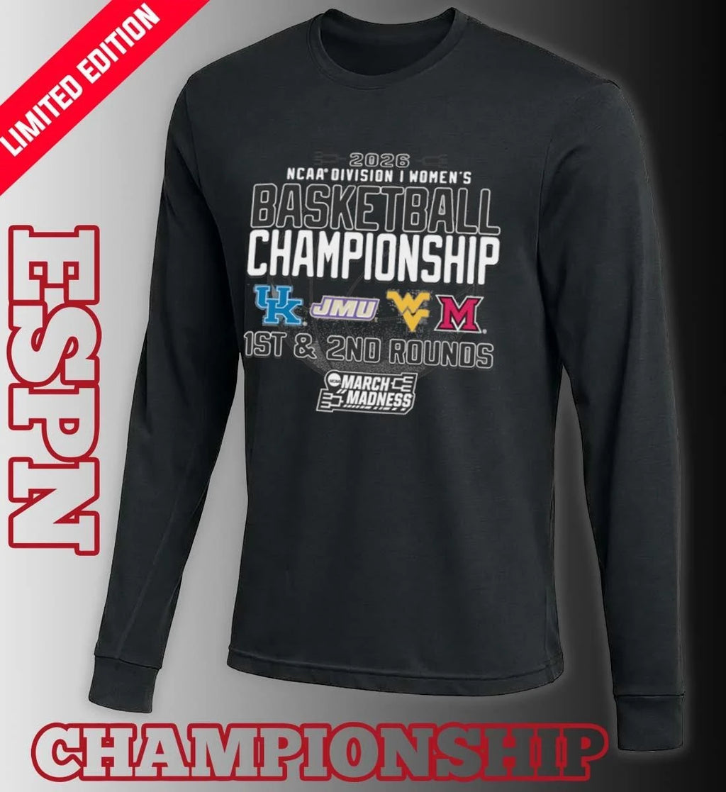 Official 1st, 2nd Rounds 2026 NCAA DI Women’s Basketball Championship – Morgantown, WV Shirt