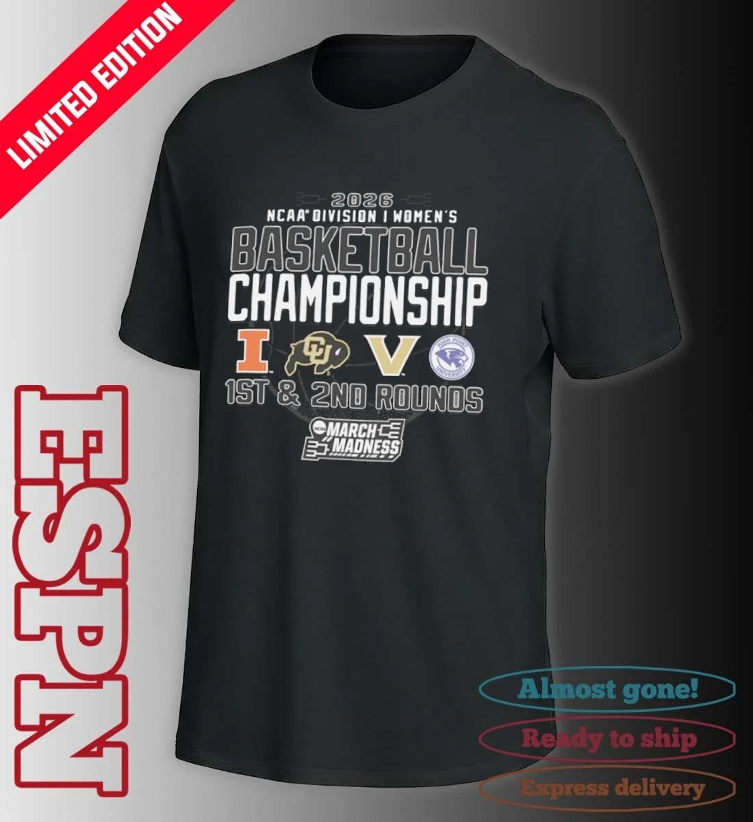 Official 1st, 2nd Rounds 2026 NCAA DI Women’s Basketball Championship – Nashville, TN Shirt