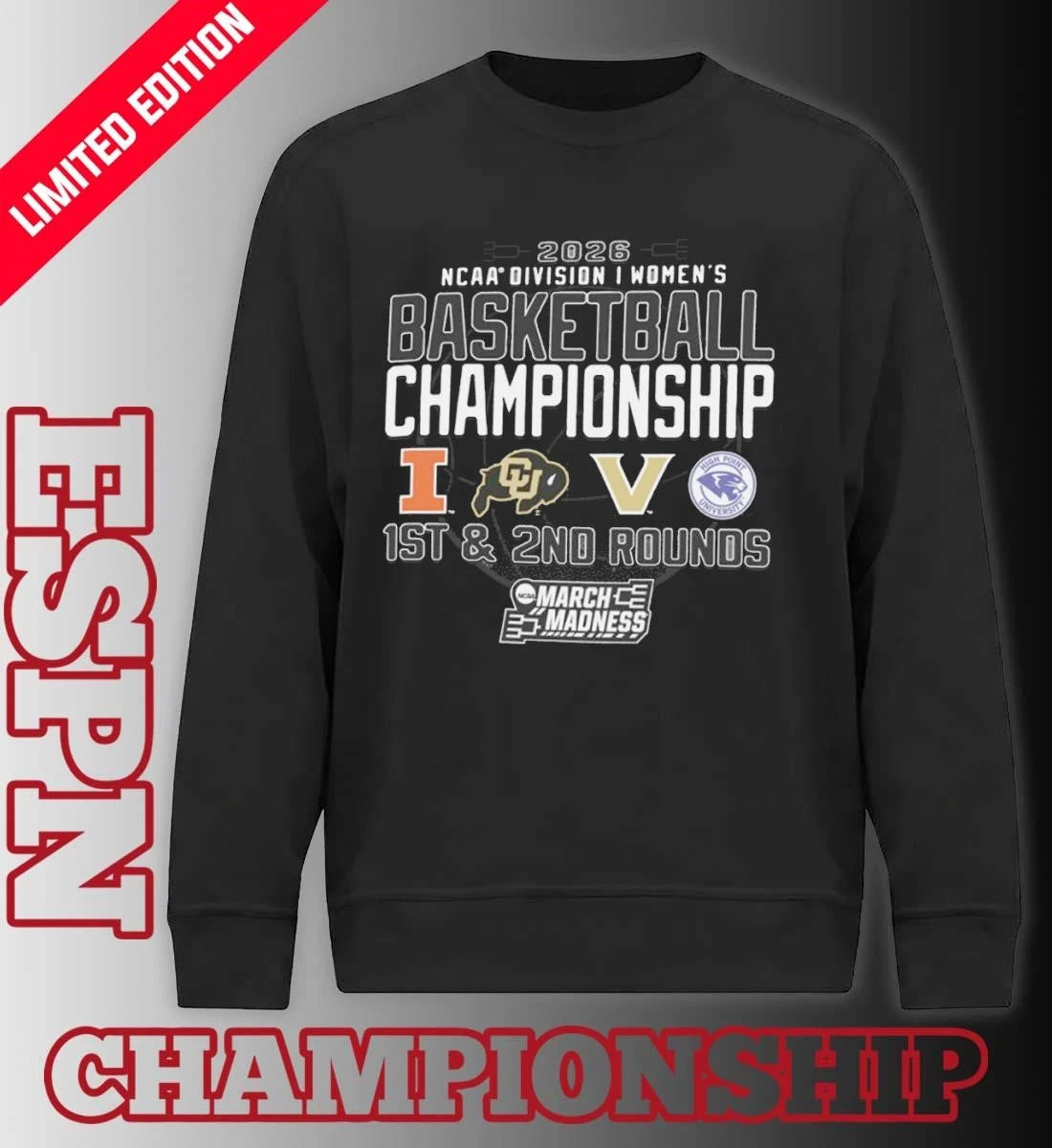 Official 1st, 2nd Rounds 2026 NCAA DI Women’s Basketball Championship – Nashville, TN Shirt