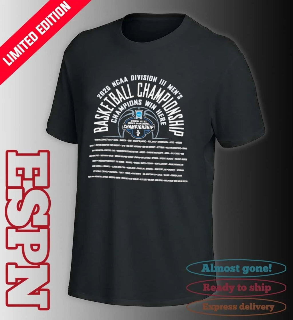 Official 1st, 2nd Rounds 2026 NCAA Division III Men’s Basketball Championship Shirt