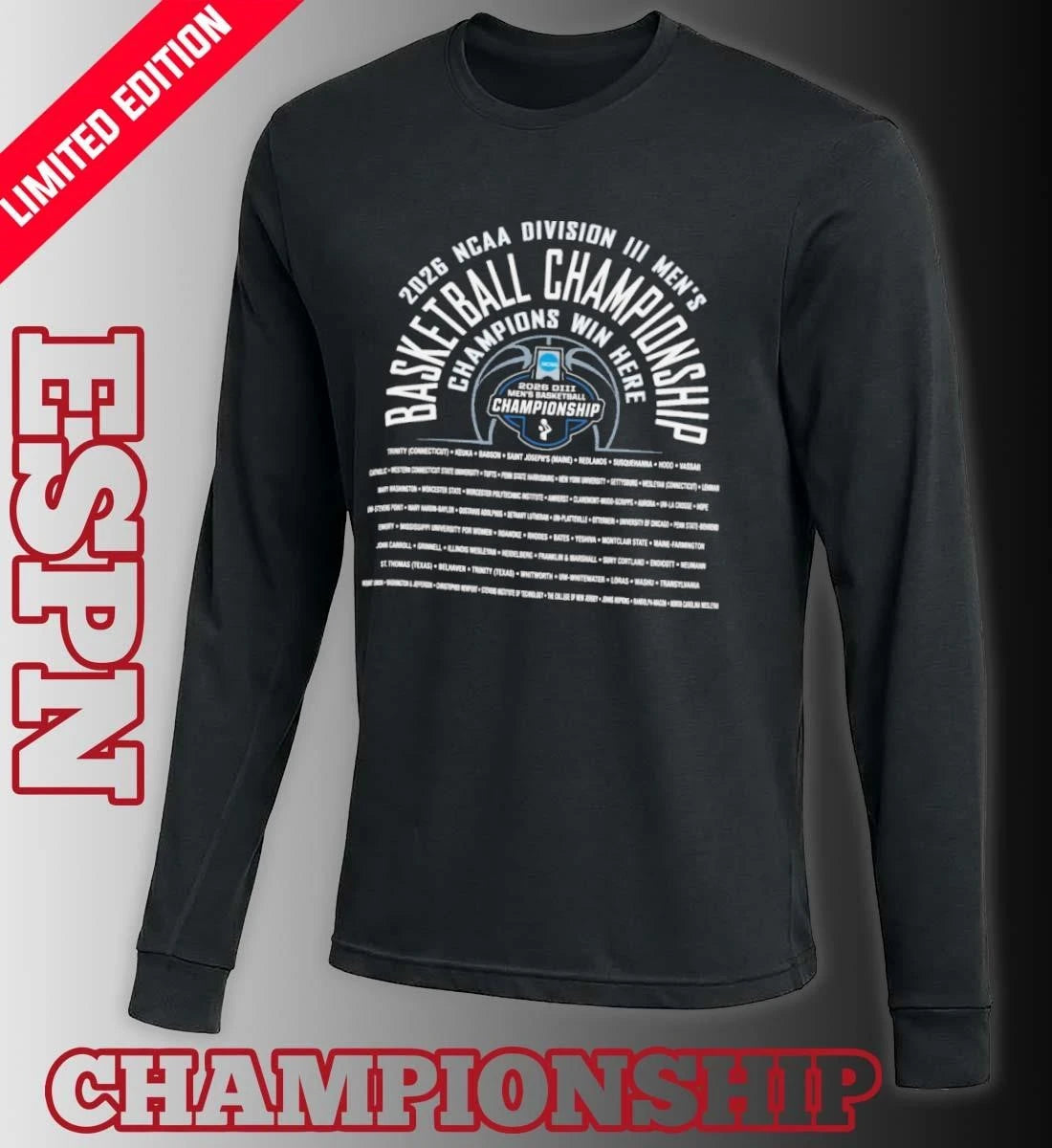 Official 1st, 2nd Rounds 2026 NCAA Division III Men’s Basketball Championship Shirt