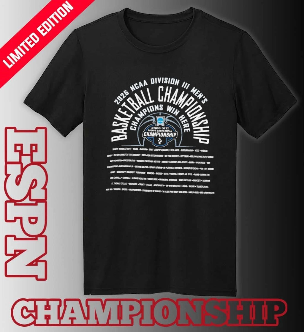 Official 1st, 2nd Rounds 2026 NCAA Division III Men’s Basketball Championship Shirt