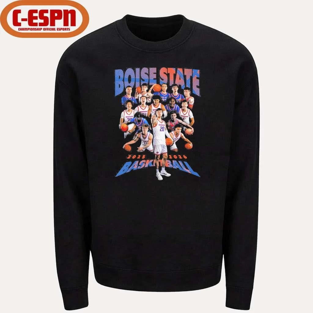 Official 2025-2026 Boise State Men’s Basketball Team Shirt