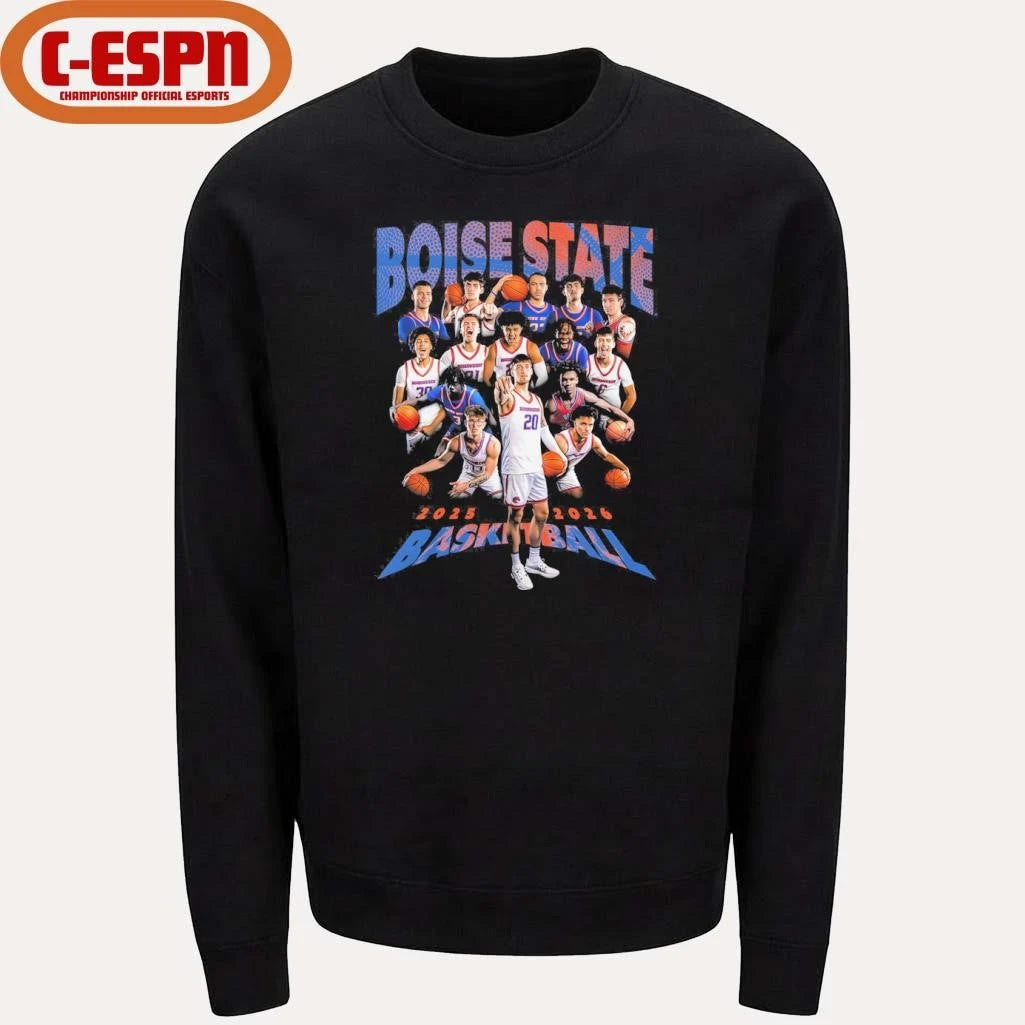Official 2025-2026 Boise State Men’s Basketball Team Shirt