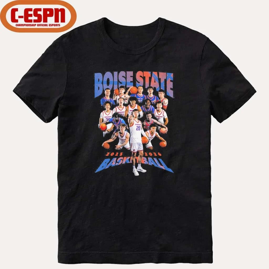 Official 2025-2026 Boise State Men’s Basketball Team Shirt